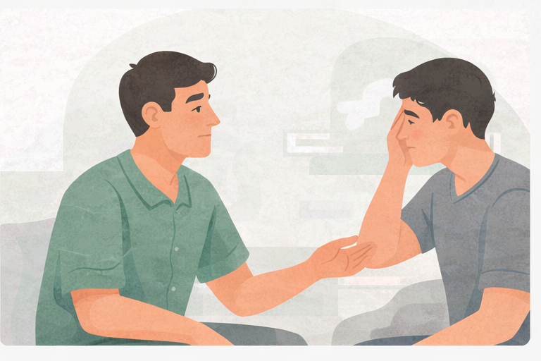 Ilustração de apoio e escuta